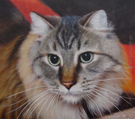 They are printed on premium canvas, giclee paper, or poster. Photo to painting, pet portrait painting, cat oil portrait ...