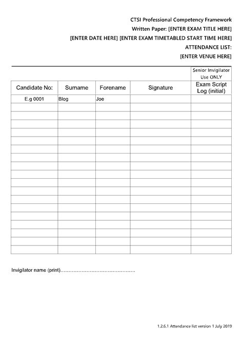 aa sign in sheet