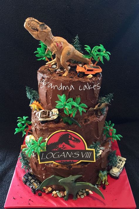 Jurassic Park Birthday Cake Jurassic World Park Cake Cakes Pinterest