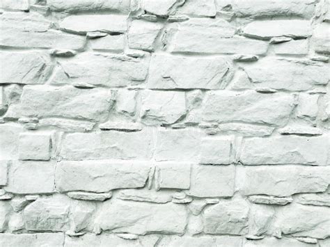 Stone Wall Background White Painted Stone Wall Texture As Background