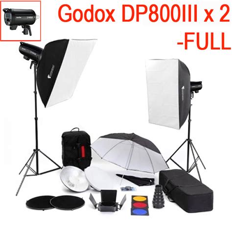 Godox Dp800iii X 2 Flash Lights Kit Package Full Accessories Set For