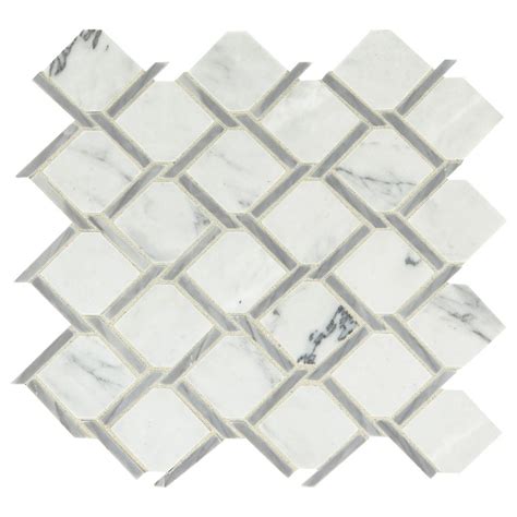 Daltile Premier Accents Fog Chain Link 12 In X 12 In X 8 Mm Stone