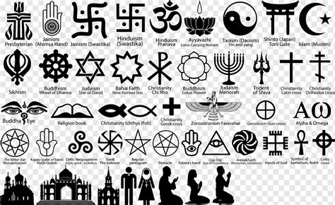 Símbolo Religioso Signo De La Religión Plano Elementos Religiosos