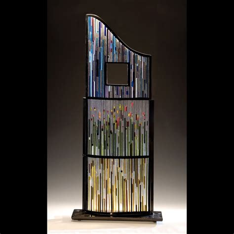 Hand Crafted Fused Glass Sculpture By Glass Art Of Brookyln