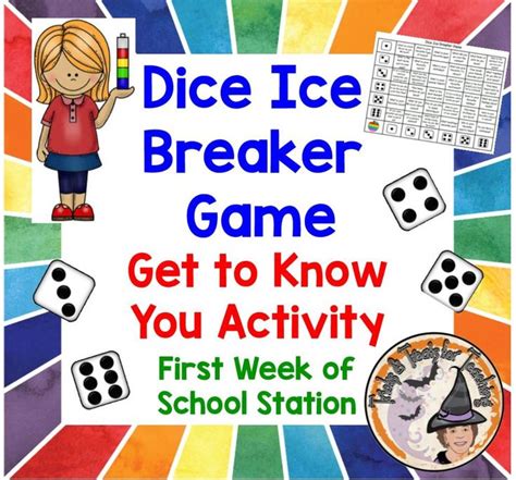 Dice Ice Breaker Game Get To Know You Activity Back To School First Day