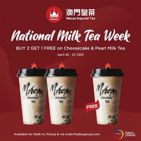 National Milk Tea Week Treat At Macao Imperial Tea April 26 And 27
