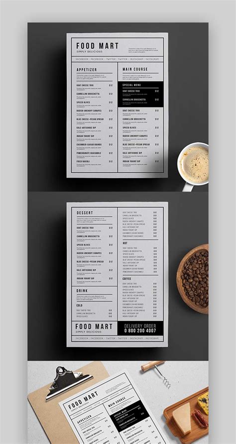 Best Free Restaurant Menu Templates For Ms Word Google Docs