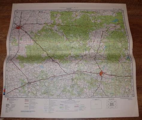 AUTHENTIC SOVIET USSR Russian Military Topographic Map Lubbock Texas USA PicClick UK