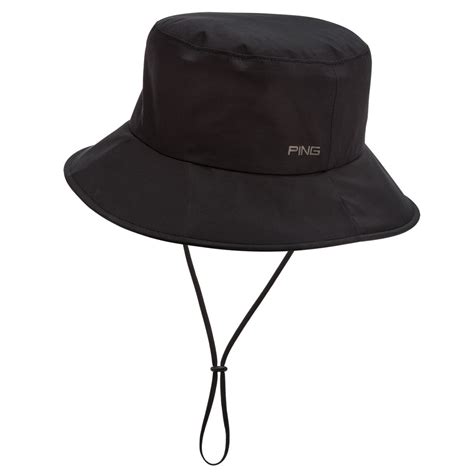 Ping Waterproof Golf Bucket Hat Black Scottsdale Golf