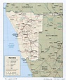 Large detailed political and administrative map of Namibia with roads ...