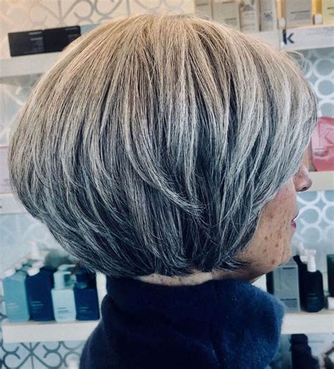 Check spelling or type a new query. Layered Short Gray Bob in 2020 | Hair styles, Gorgeous ...