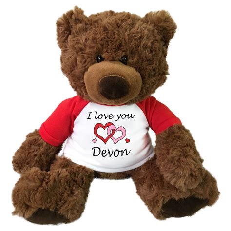 Personalized I Love You Valentine Teddy Bear 13 Coco Bear Say It