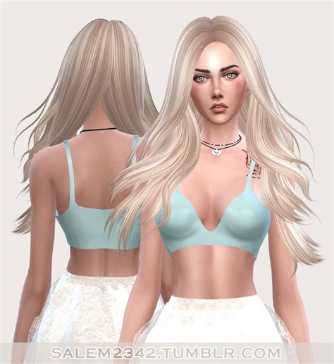 Sims 4 Hairs ~ Salem2342 Skysims 280 Zoe Hair Retextured