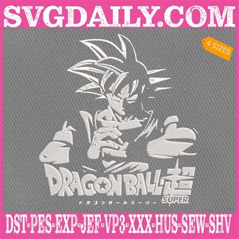 Goku Dragon Ball Super Embroidery Design Daily Free Premium Svg Files Cartoon Embroidery