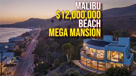 Touring 12000000 Malibu Beach Mega Mansion Youtube