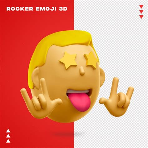 Premium Psd Rocker Emoji 3d Design