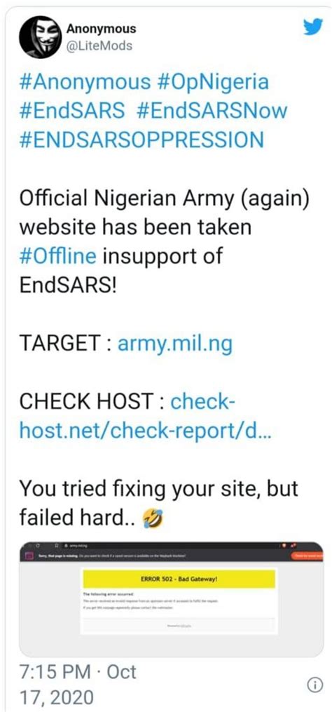 Endsars Protests Did Anonymous Hack Airtel See Sites Anonymous Don