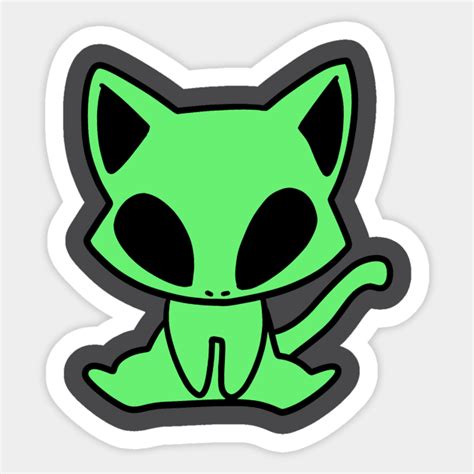 Alien Cat Cat Sticker Teepublic