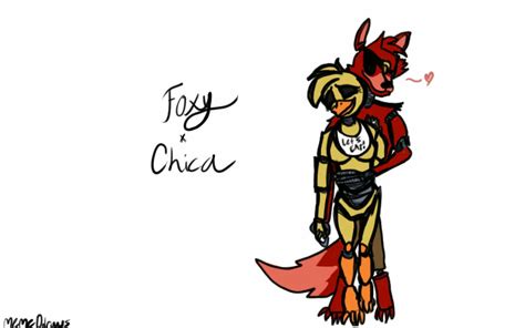 Foxy X Chica By Meme0draws On Deviantart