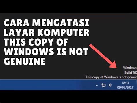 Maybe you would like to learn more about one of these? Cara Menghilangkan Genuine Windows 7 Tanpa Software ...