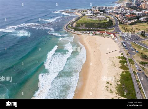 Aerial View Of Nobbys Beach Newcastle Australia Nobbys Beach Is One