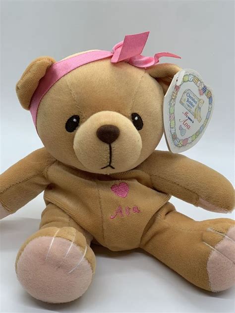 cherished teddies plush ava 7 brown teddy bear with pink bow stuffed toy new brown teddy bear