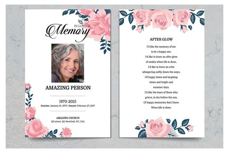 Memorial Card Template Free Download