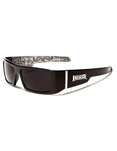 Black Locs Sunglasses Paisley White