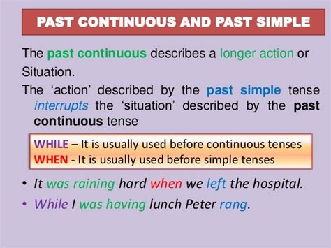 Past Simple Vs Past Continuous