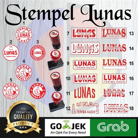 Stempel Lunas 1 Warna Bisa Custom Nama Toko Shopee Indonesia