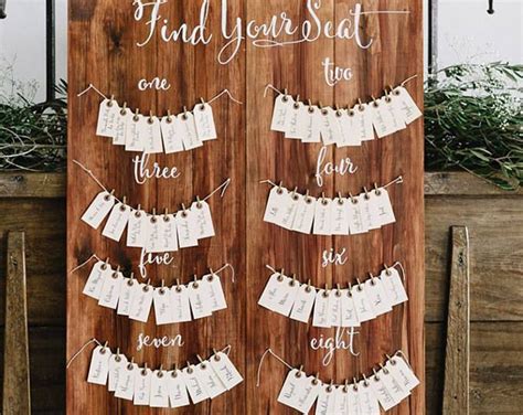 20 Table Find Your Seat Seating Chart Board Rustic Seating Etsy