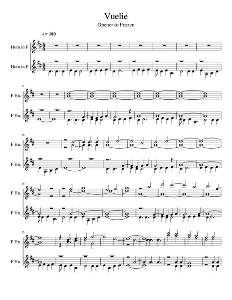 Vuelie Sheet Music For French Horn Brass Duet