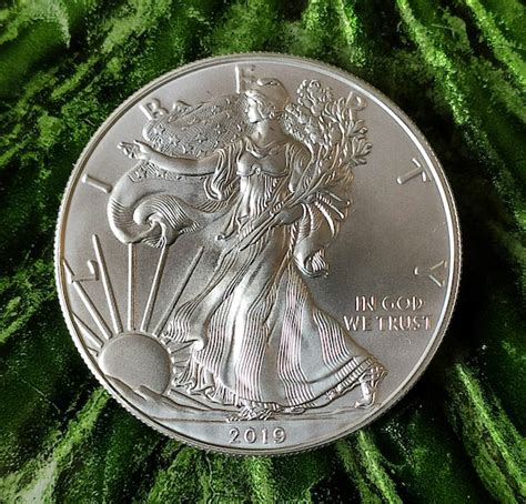 2019 1oz Fine Silver American Eagle Coin 1 Dollar Ounce Silver Etsy