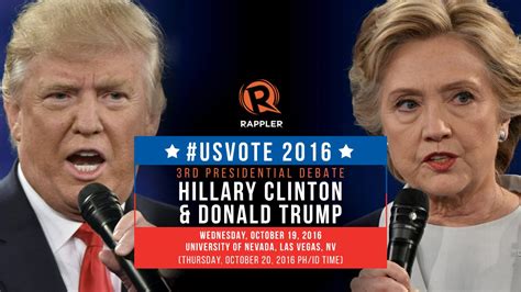 Watch 3rd Clinton Trump Presidential Debate 2016 Us Elections