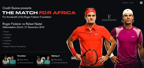 Tennis Love Net Roger Federer Wins The Match For Africa Against Rafael