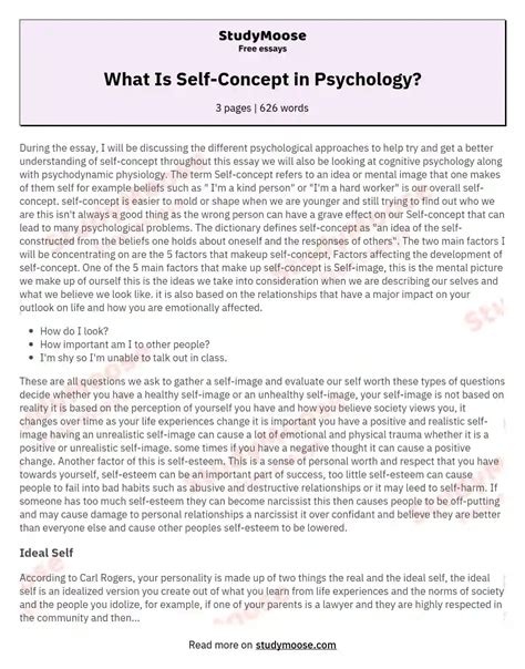 ⭐ Self Concept Essay Self Concept Free Essay Example 2022 10 15