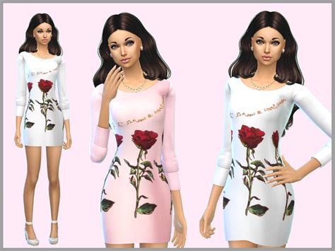 The Sims Resource Roses Dress