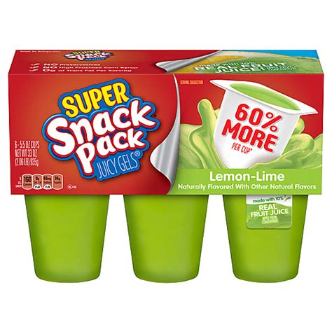 Hunts Snack Pack Super Juicy Gels Lemon Lime Jello And Pudding Mix