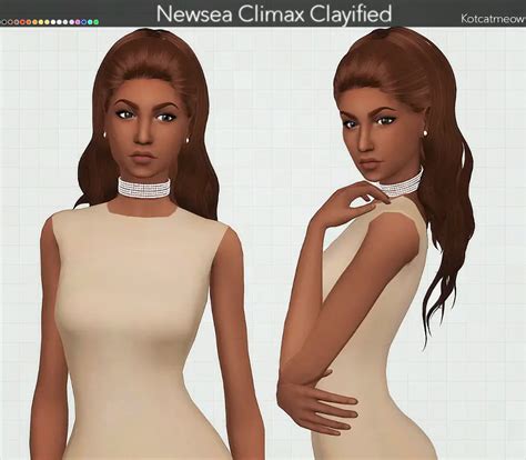 Sims 4 Hairs Kot Cat Newsea`s Climax Hair Clayified