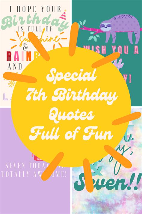 Special 7th Birthday Quotes Full Of Fun Darling Quote