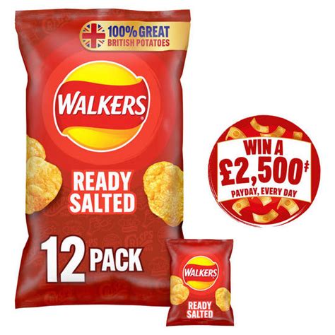 Walkers Ready Salted Multipack Crisps 12x25g Multipack Crisps