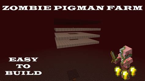 Easy Zombie Pigman Farm Minecraft 1152 Unlimited Gold Youtube