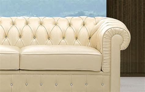 Ivory Genuine Italian Leather Sofa Set 2pcs Contemporary Esf 258 Buy