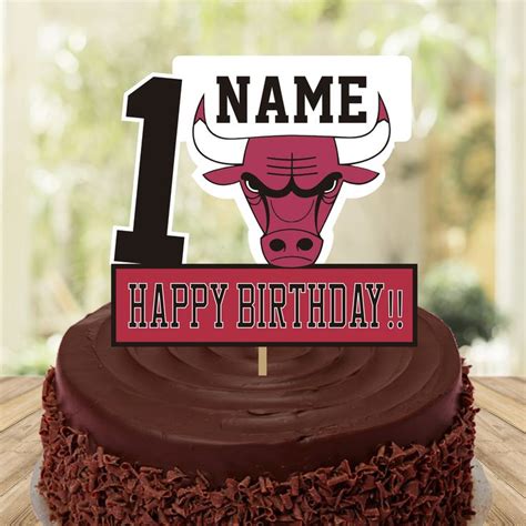 Chicago Bulls Cake Topper