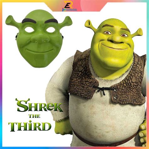 Green Shrek Latex Masks Glove Movie Cosplay Prop Adult Animal Party