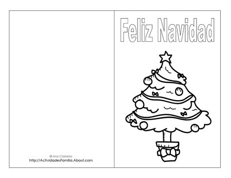 Tarjetas De Navidad Para Imprimir Y Colorear