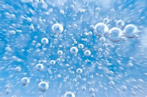 Water Movement Of Air Bubbles Blue Beautiful Abstract Underwater