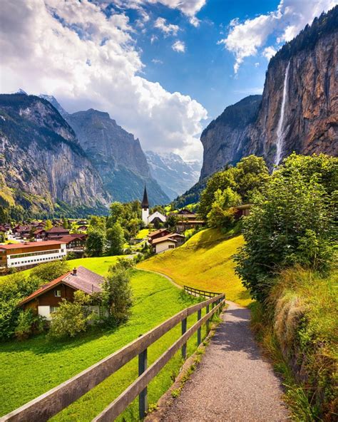 Rate This Image 1 10 Colorful Summer View Of Lauterbrunnen Village A