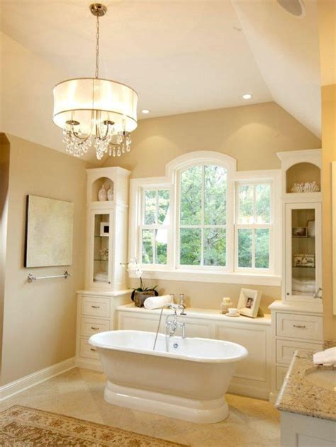 You should definitely choose brighter tones (such as look to warming and comfy taupe wall paint to combine with soft greens, pinks, and blues elements such as shower drapes, artworks etc. Cream Wall Color | Houzz