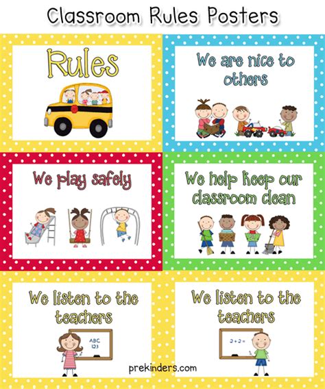 Free Printable Classroom Rules With Pictures Pdf